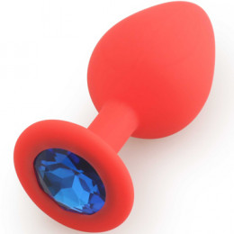 Silicone Butt Plug красный/синий, Medium