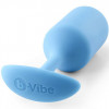 Анальная пробка из силикона B-Vibe Snug Plug 3, голубая