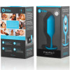 Анальная пробка из силикона B-Vibe Snug Plug 3, голубая