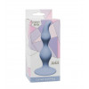 Lola Toys First Time Curved Anal Plug, голубая. Рельефная анальная втулка на присоске