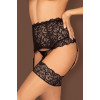 Кружевной пояс для чулок Obsessive Joylace garter belt, черный