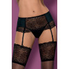 Пояс для чулок и трусики Obsessive Miamor Sexy Garter Belt черный, L-XL