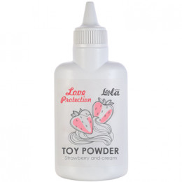 Пудра для игрушек ароматизированная "Клубника со сливками" Lola Love Protection Toy Powder Strawberry and Cream, 30 гр. 
