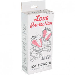 Пудра для игрушек ароматизированная "Клубника со сливками" Lola Love Protection Toy Powder Strawberry and Cream, 30 гр. 