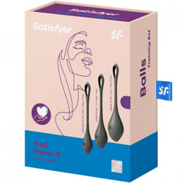 Satisfyer Yoni Power 2, черный. Набор для тренировки мышц тазового дна