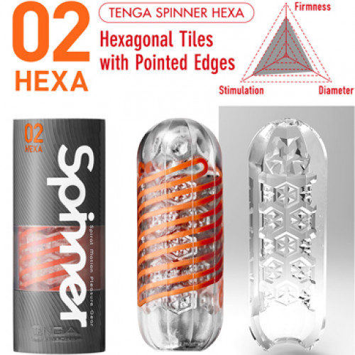 Мастурбатор со спиральным механизмом Tenga Spinner 02 Hexa