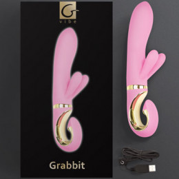 Вибратор с клиторальной стимуляцией Gvibe Grabbit, розовый 