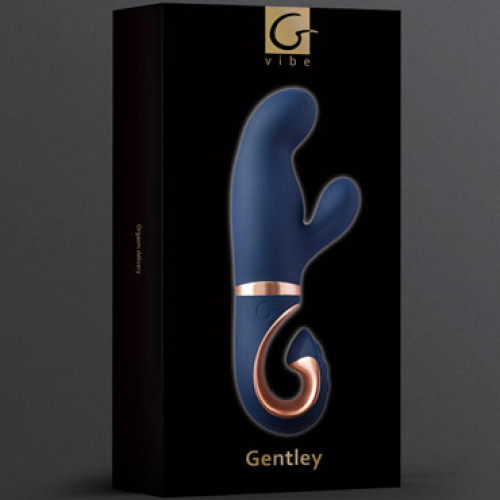 Вибратор кролик для стимуляции точки G и клитора Gvibe Gentley, синий