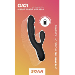 Вибратор для вагинально-клиторальной стимуляции SGAN Gigi, черный